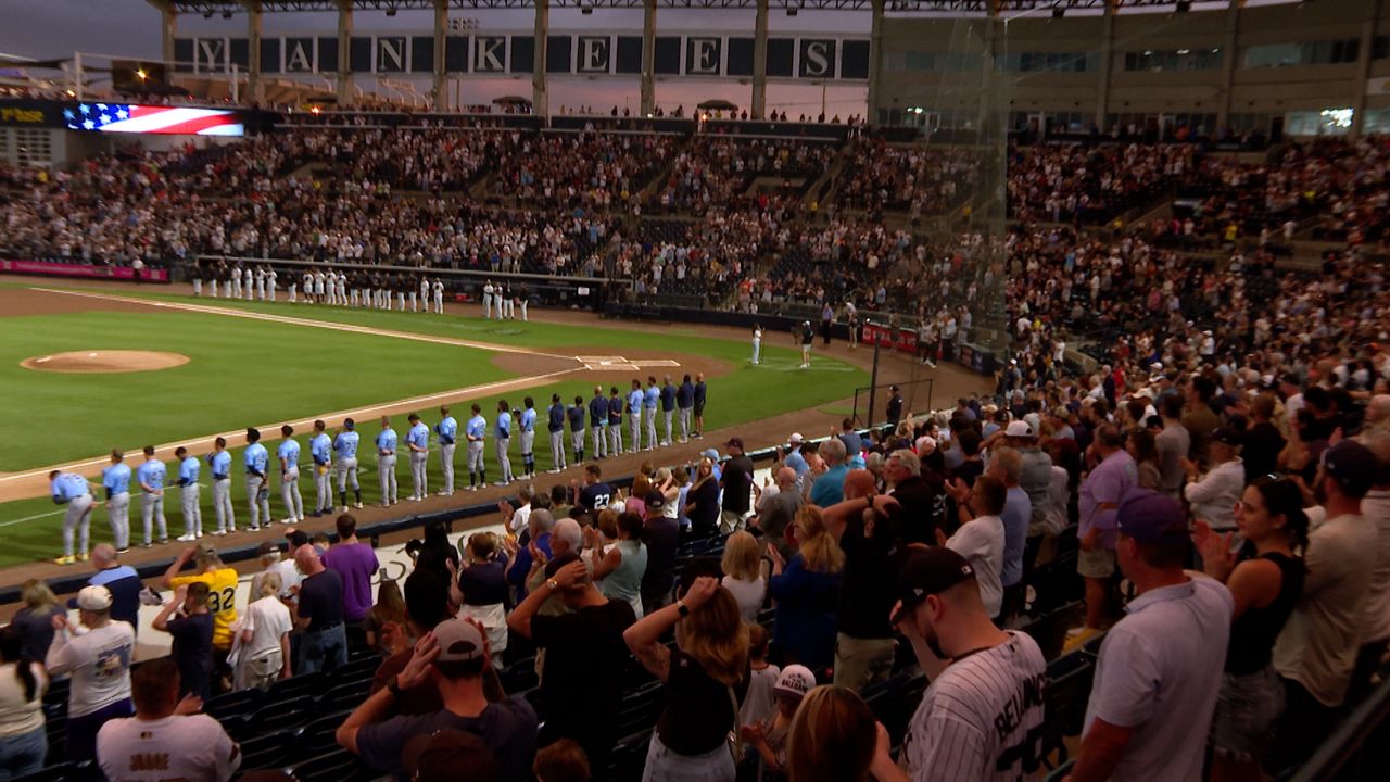 Rays play at Steinbrenner for first time since last season