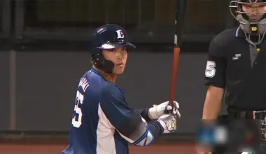 Saitama Seibu Lions Lions player Yuta Nakamitsu © Pacific League TV