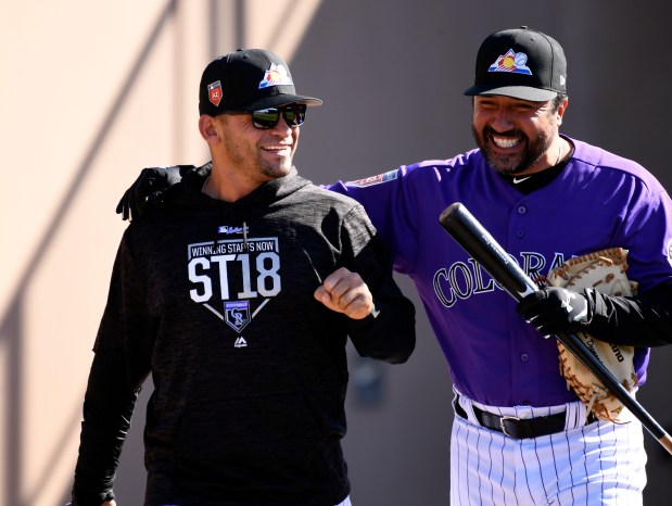 Colorado Rockies left fielder Gerardo Parra ...