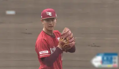 Tohoku Rakuten Golden Eagles pitcher Tatsuki Koja © Pacific League TV