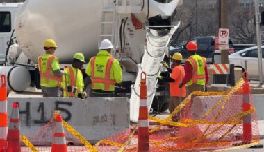 Sinkhole being repaired by Busch Stadium. (Spectrum News)