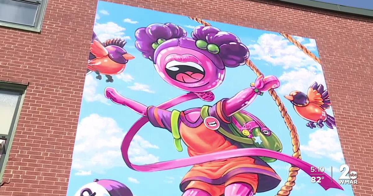 Orioles unveil 11th Birdland mural by Kid Balloon in West Baltimore