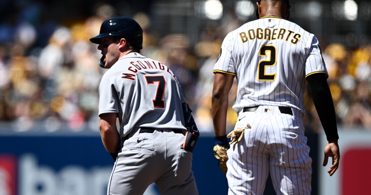 Padres fall to Tigers 8-2 on opening day; Detroit player shines in debut