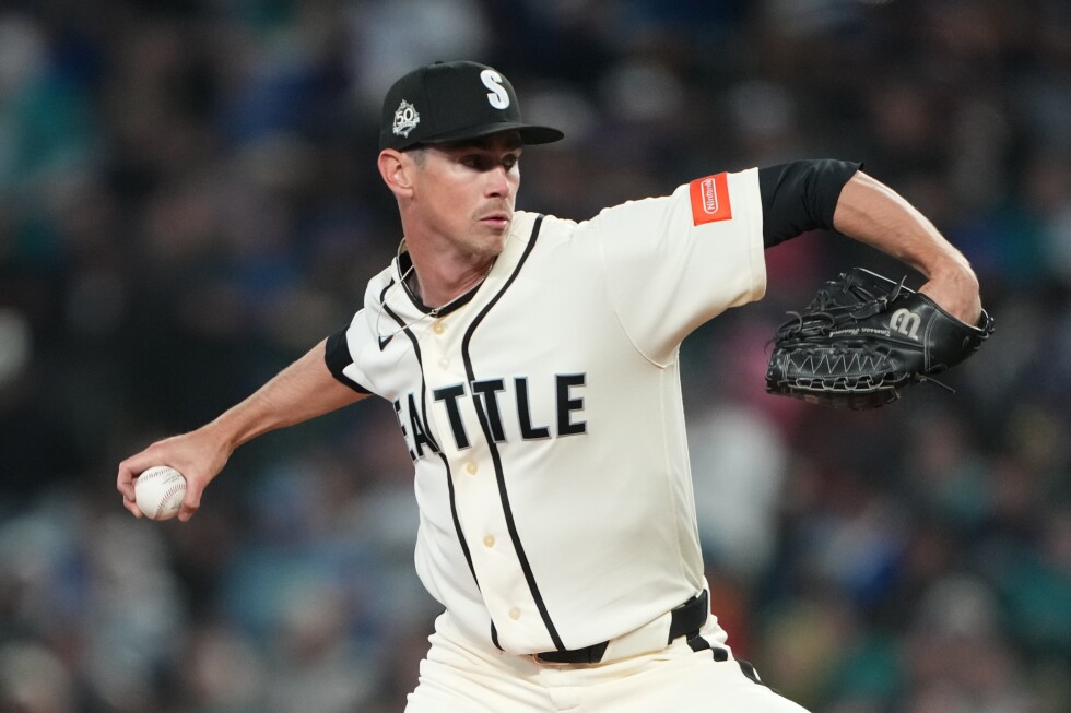 Mariners pitcher Emerson Hancock throws 6 hitless innings against Guardians