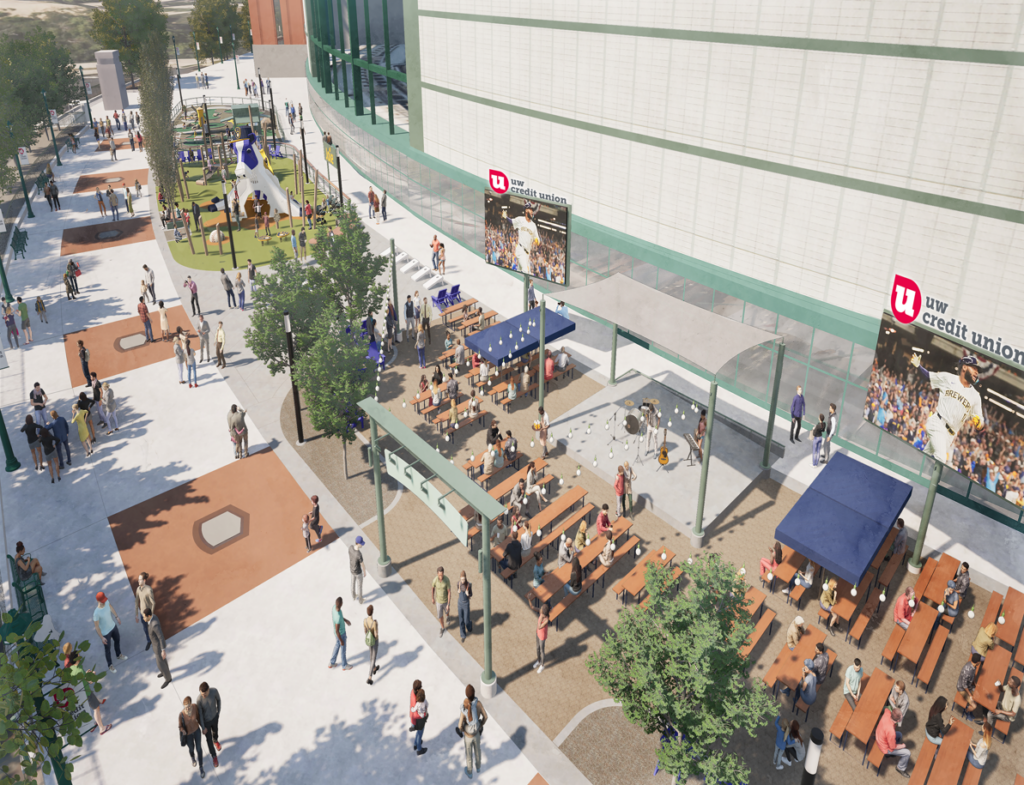 Brewers reveal outdoor plaza space to open in June