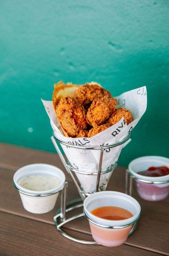 Chicken and waffles aren’t just for breakfast.