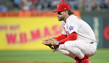 Boston Red Sox shortstop Trevor Story (10) reacts after striking out