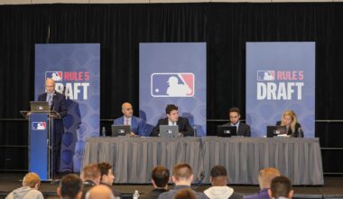 Dec 10, 2025; Orlando, FL, USA; A general view during the MLB Rule 5 Draft at the 2025 MLB Winter Meetings at Signia by Hilton Hotel. Mandatory Credit: Mike Watters-Imagn Images