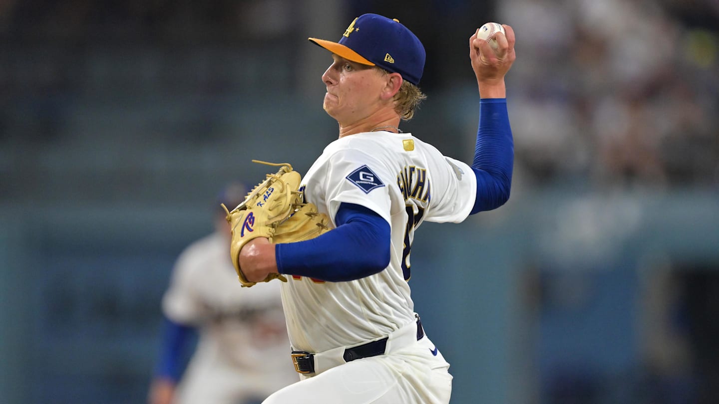 Los Angeles Dodgers pitcher Emmet Sheehan.