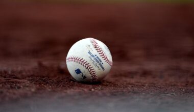 Mar 25, 2026; San Francisco, California, USA; A closeup of a baseball during a break in the action between the San Francisco Giants and the New York Yankees in the sixth inning at Oracle Park. Mandatory Credit: Cary Edmondson-Imagn Images