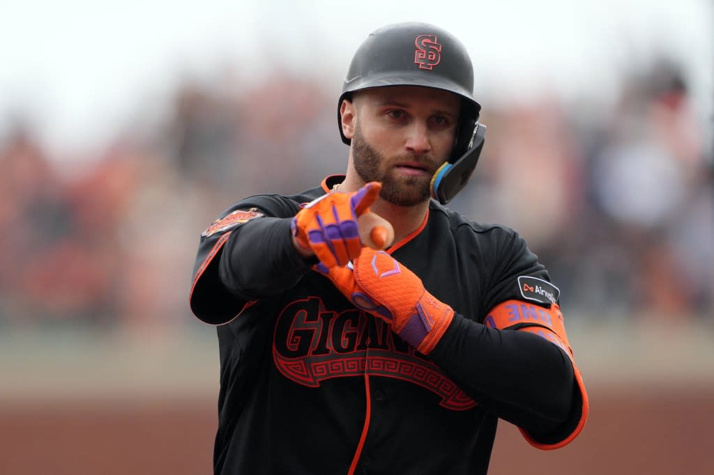 The Giants’ Casey Schmitt led his team to victory Saturday against the Marlins in San Francisco. IMAGN IMAGES via Reuters Connect
