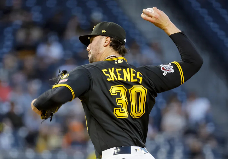 PITTSBURGH, PA - APRIL 13: Paul Skenes #30 of the Pittsburgh Pirates in action against the Washington Nationals at PNC Park on April 13, 2026 in Pittsburgh, Pennsylvania. (Photo by Justin K. Aller/Getty Images) | Getty Images