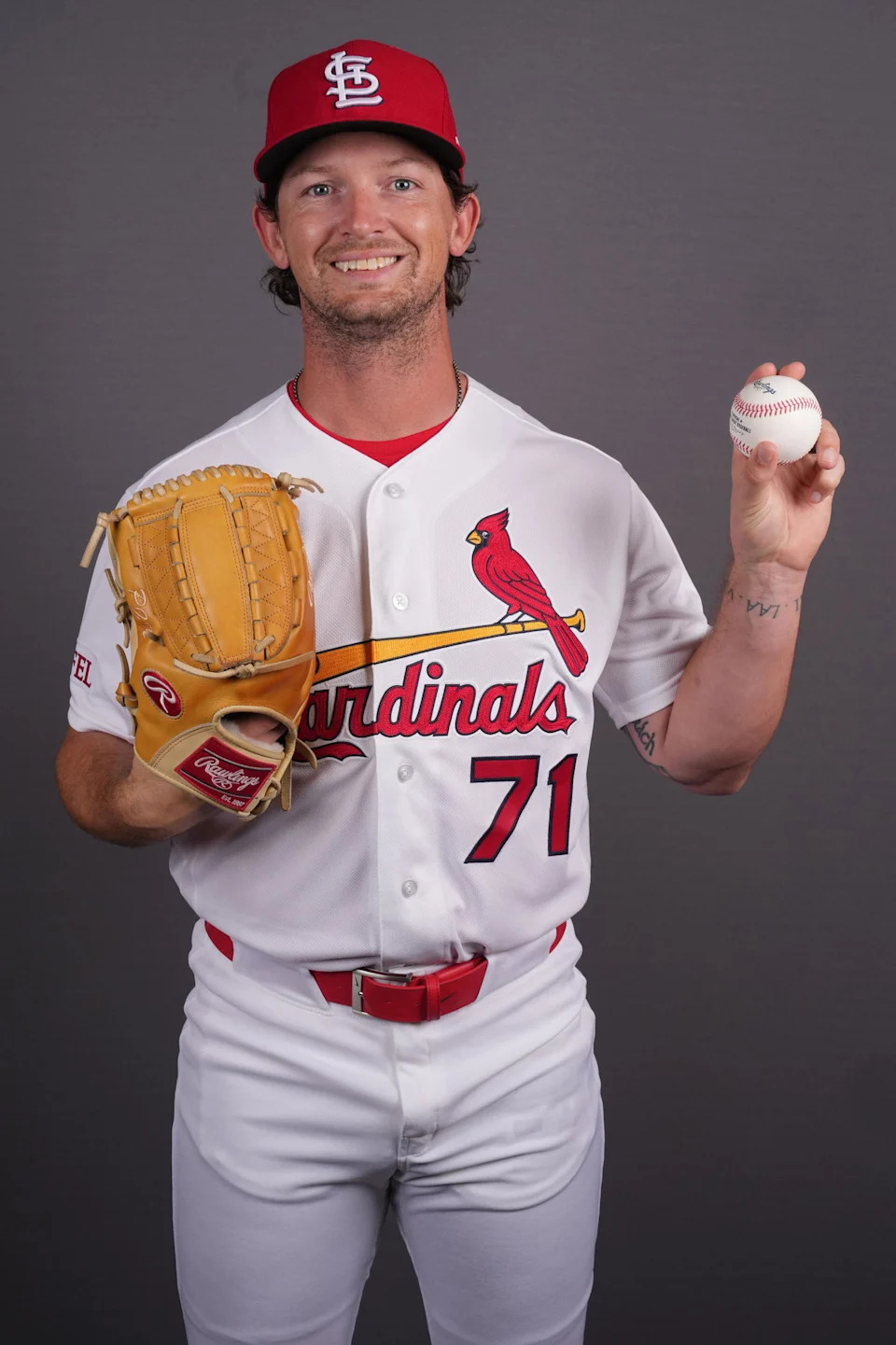 Packy Naughton made a career-best 26 appearances with the Cardinals in 2023 before suffering his first major arm injury early in the 2024 season. --&nbsp;Jim Rassol-Imagn Images