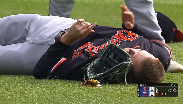 Meadows lay motionless on the grass for some time as blood trickled from his mouth