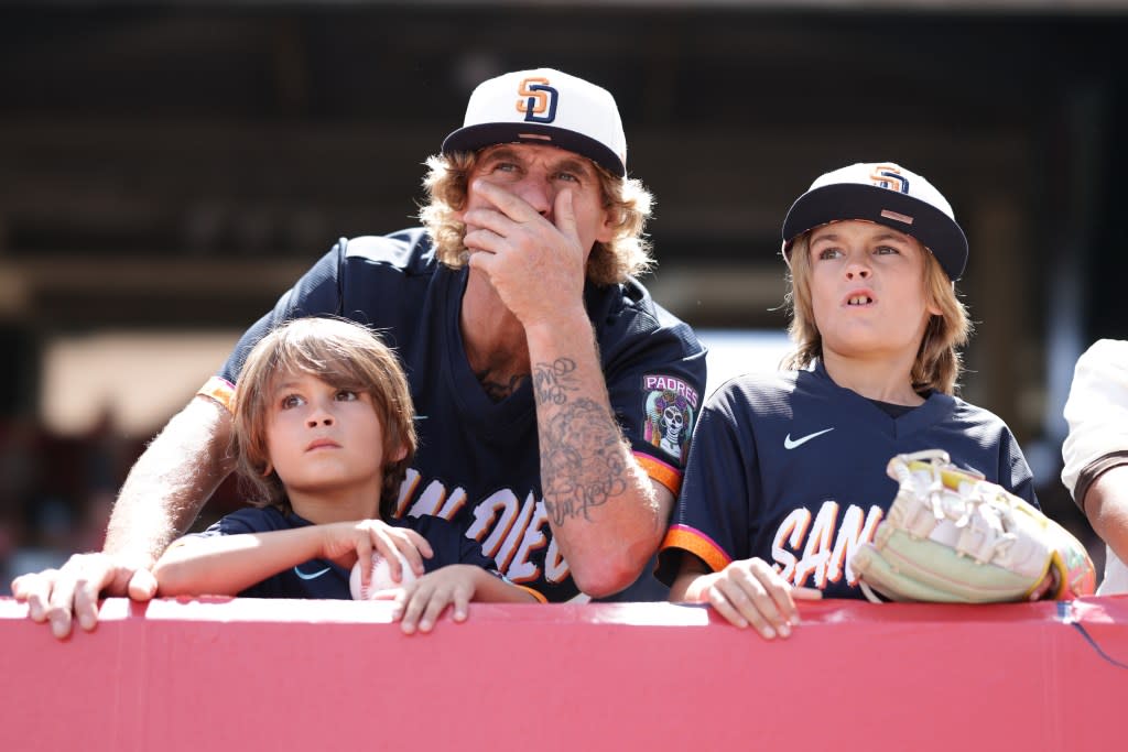 Padres fans watch a game between San Diego and the Angels. Getty Images