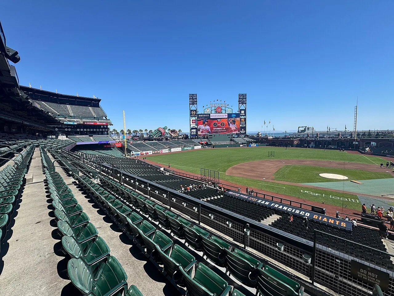 Photo of an empty baseball stadium.