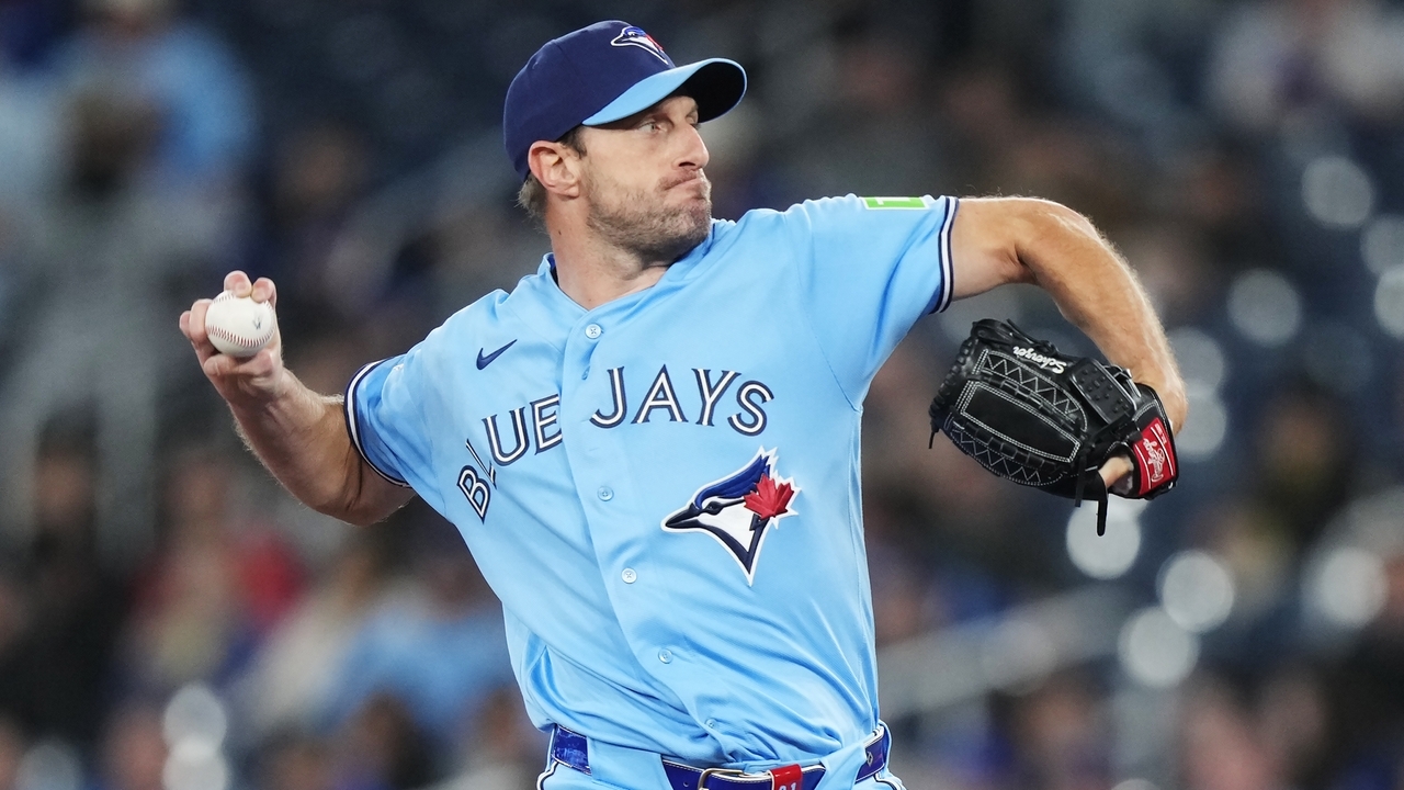 Max Scherzer pitches six innings to win first start of season as Blue Jays beat Rockies 5-1
