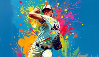 An extreme close-up of a baseball pitcher in mid-motion, with his face and uniform dissolving into a colorful abstract expressionist painting using rapid brushstrokes and neon hues to convey the raw emotion and intensity of his major league debut.