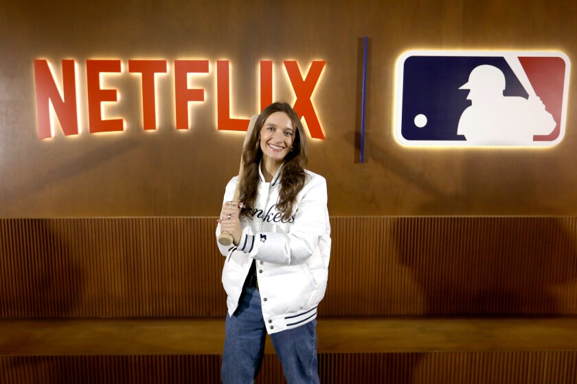 Kait Maniscalco attends the MLB Opening Night Game: Yankees vs. Giants, at Momo's on March 25, 2026 in San Francisco, California.