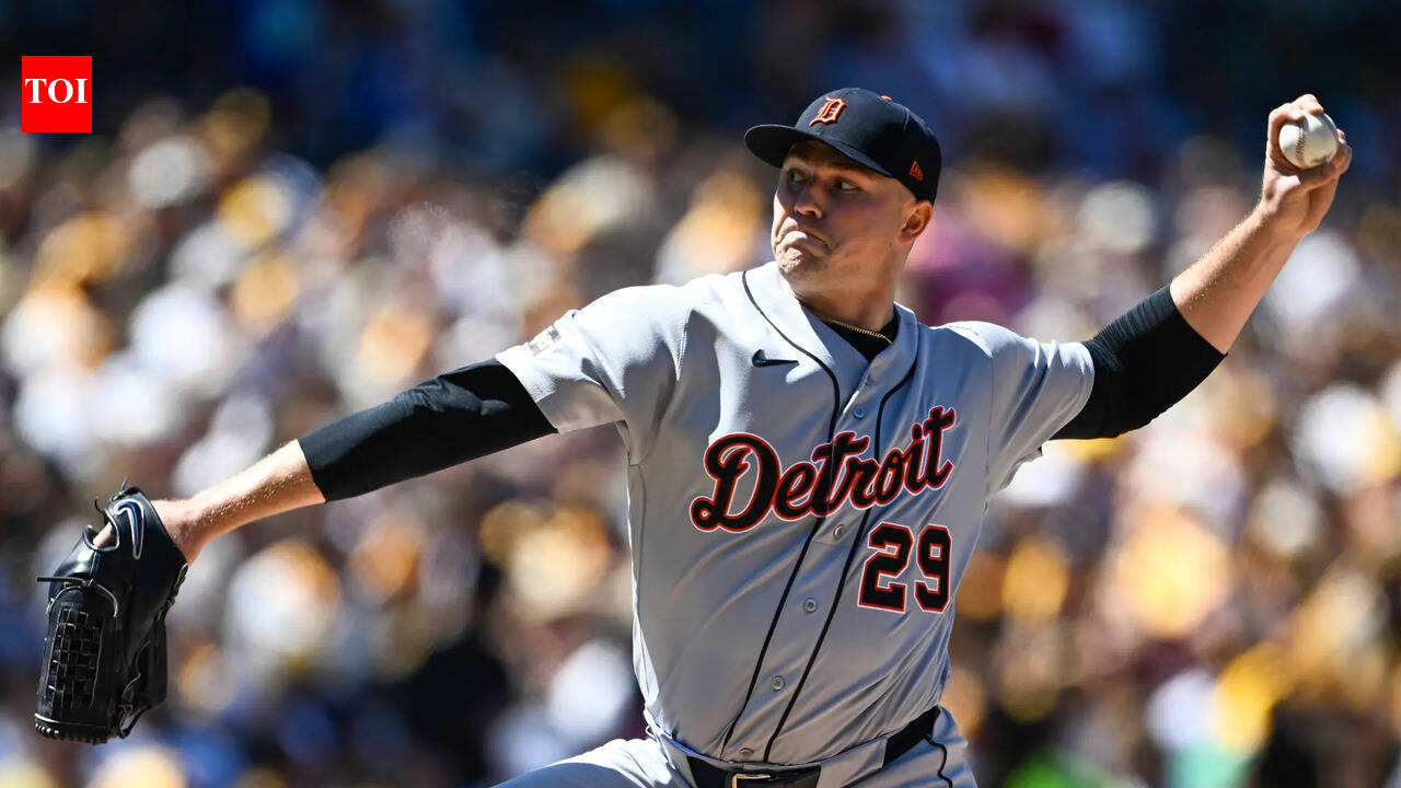 Detroit Tigers pitcher Tarik Skubal delivers during the second inning of an opening-day baseball game against the San Diego Padres (Image via AP Photo) | MLB News