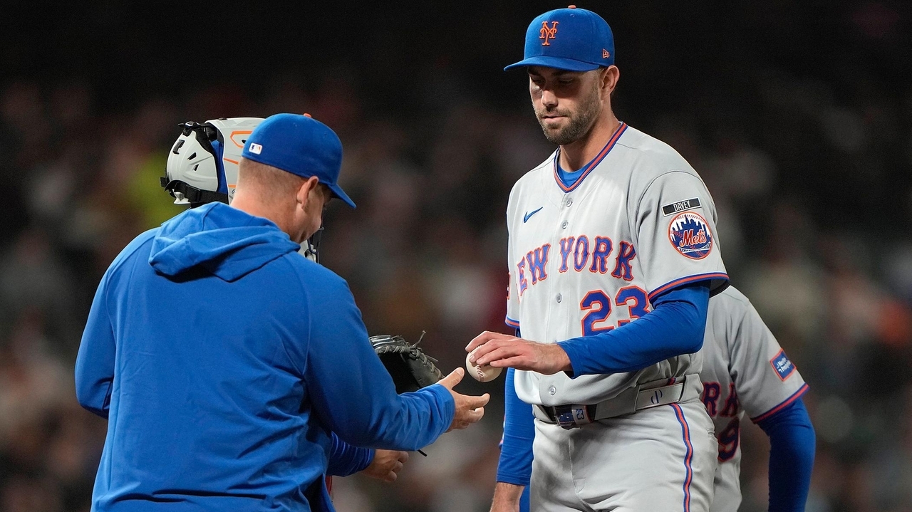 Mets' David Peterson hit hard by Giants, club loses third straight
