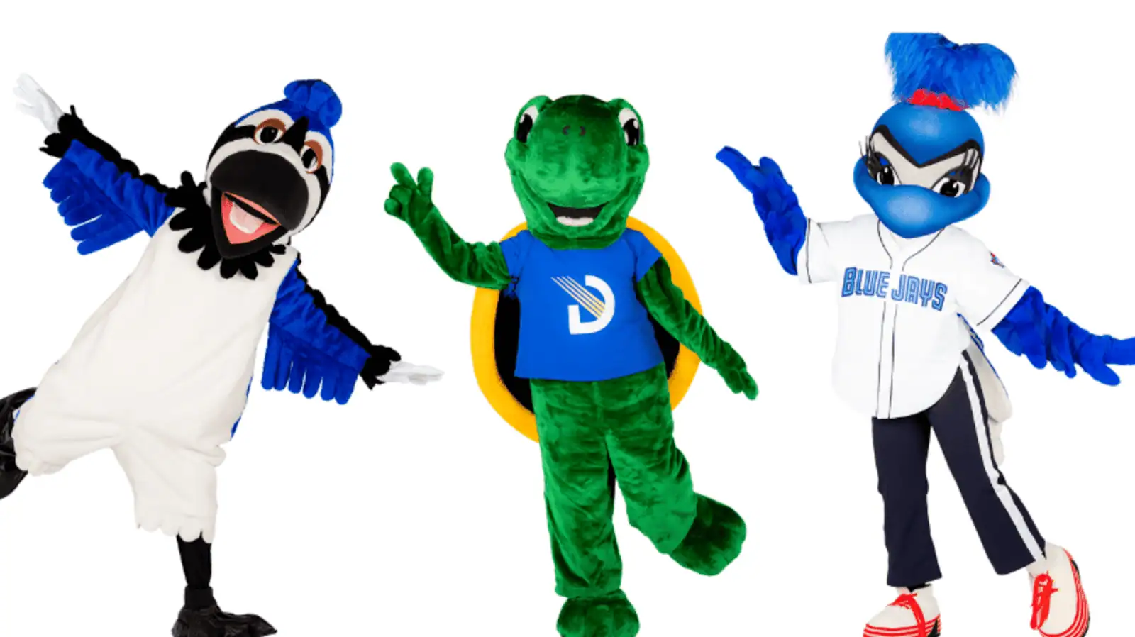 Mascots representing Toronto's community and culture, featuring vibrant costumes and playful characters for events and celebrations.