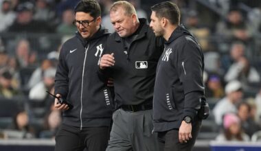 Umpire Ron Kulpa out with concussion after hit to mask