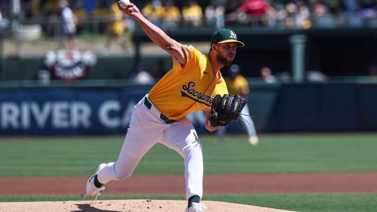 A's send Luis Morales to minors to work on control issues