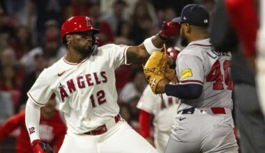 Brawl breaks out between Braves pitcher Reynaldo López and Angels slugger Jorge Soler