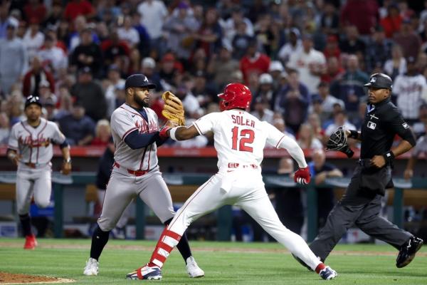 Angels’ Jorge Soler suspended 7 games, Braves’ Reynaldo Lopez 5 for brawl