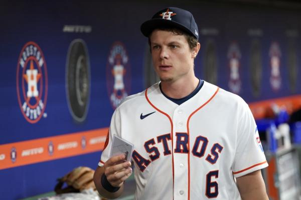 Astros OF Jake Meyers leaves game with injury
