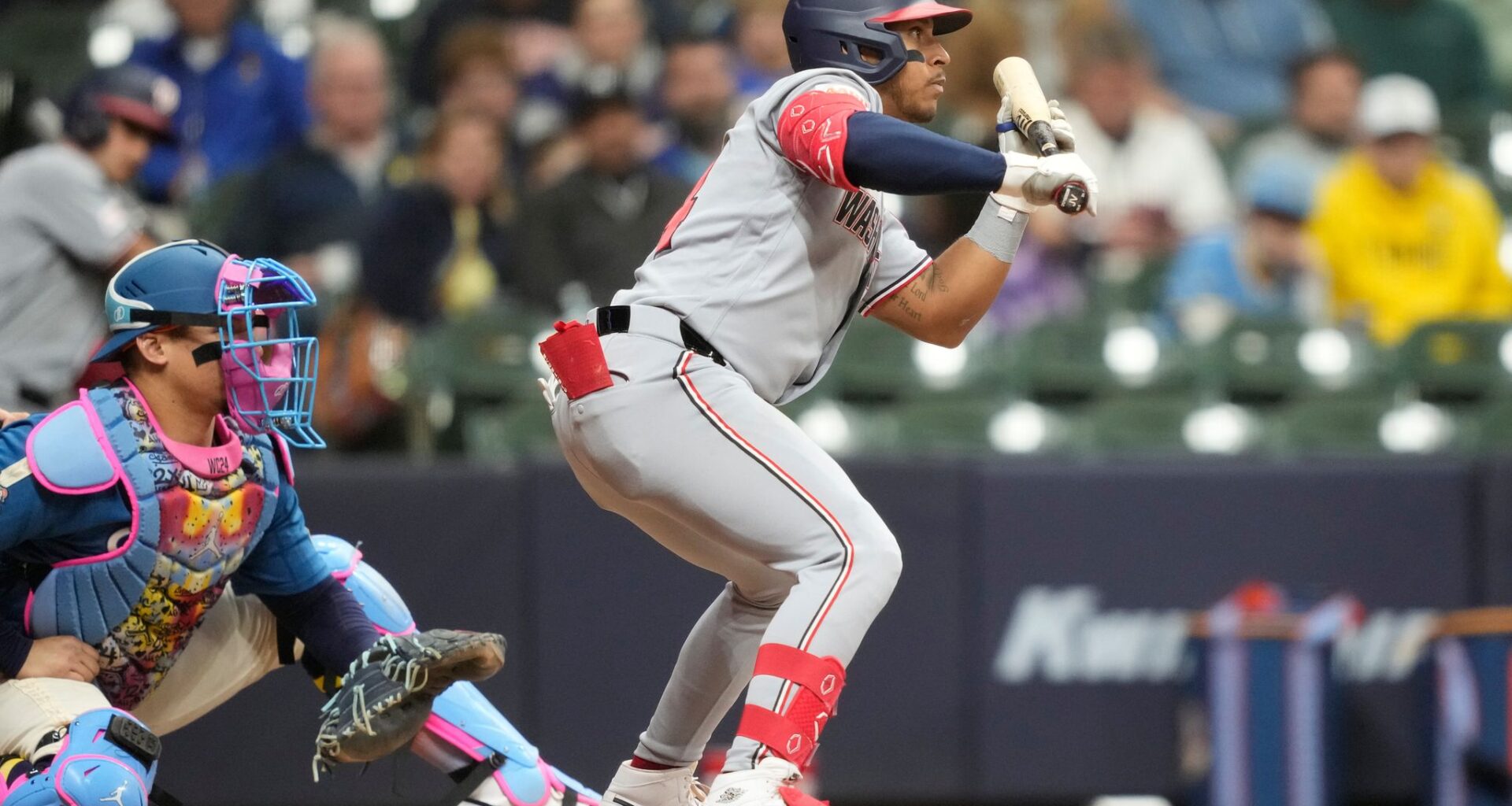 Vivas and Millas drive in runs as Nationals succeed on 3 bunts in 4-run 9th to beat Brewers 7-3