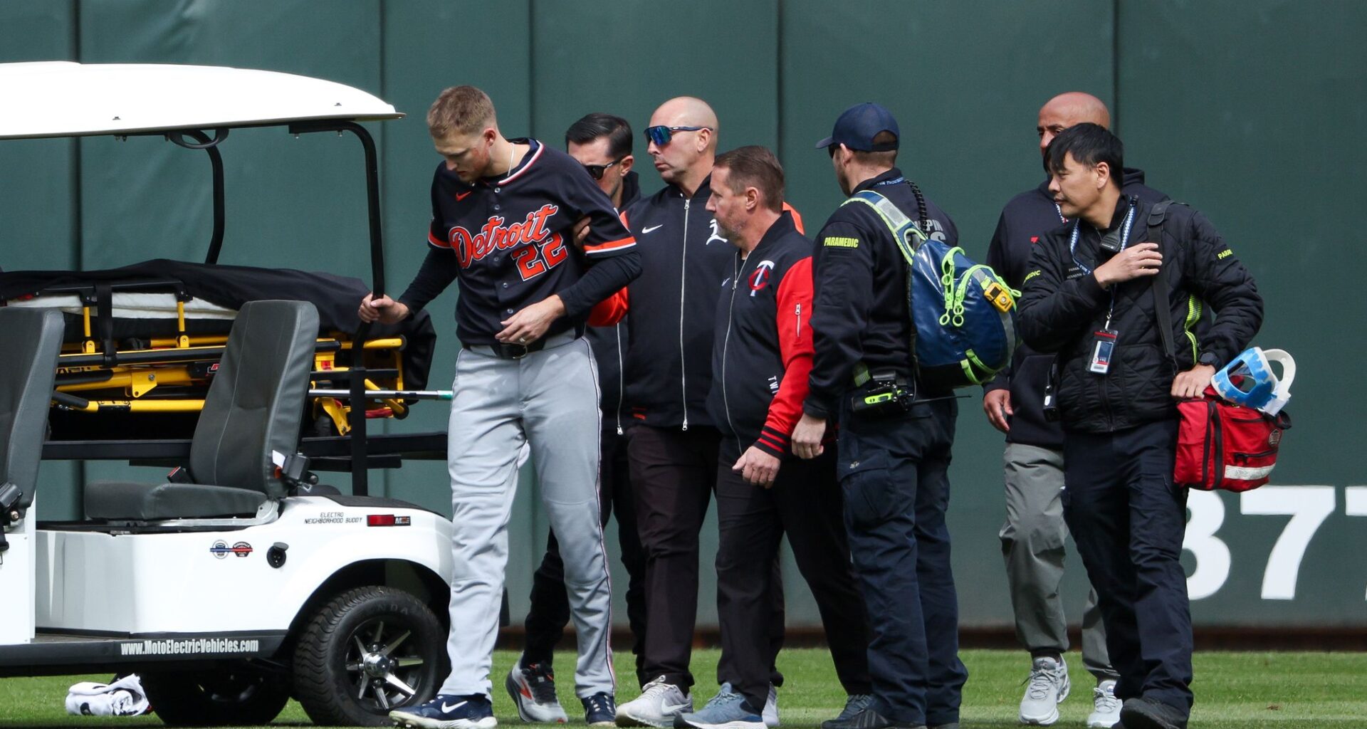 Tigers' Parker Meadows goes on injured list with concussion and broken arm after collision