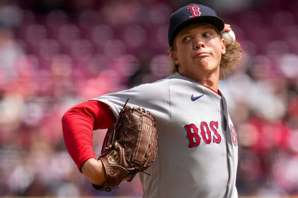 Boston Red Sox pitcher Connelly Early (71) throws a pitch in the second inning of the MLB Interleague game between the Cincinnati Reds and the Boston Red Sox at Great American Ball Park in downtown Cincinnati on Sunday, March 29, 2026. The game was scoreless after three innings.