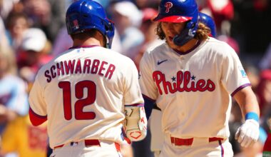 Schwarber, Harper homer to lead Phillies over Diamondbacks 4-3 to stop 3-game skid