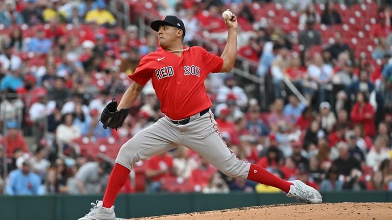 Boston Red Sox's Ranger Suarez pitches during the second inning...