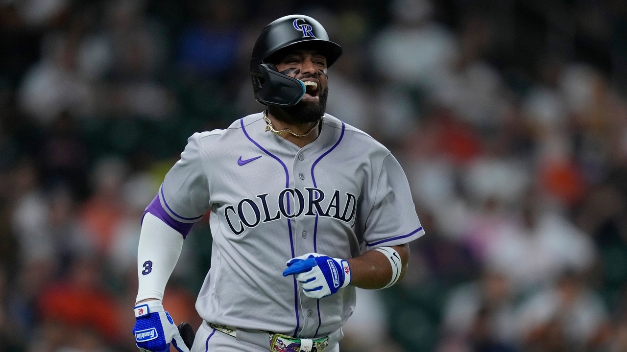 Rockies' Troy Johnston and Willi Castro leave game after being hit by pitches vs. Astros' Arrighetti