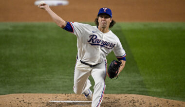 Jacob deGrom of the Texas Rangers MLB