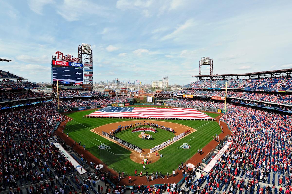 A general view of Citizens Bank Park on opening day between the Milwaukee Brewers and Philadelphia Phillies on April 8, 2014 in Philadelphia, Pennsylvania.