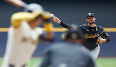 MILWAUKEE, WISCONSIN - JUNE 25: Paul Skenes #30 of the Pittsburgh Pirates throws a pitch in the second inning against the Milwaukee Brewers at American Family Field on June 25, 2025 in Milwaukee, Wisconsin. (Photo by John Fisher/Getty Images)