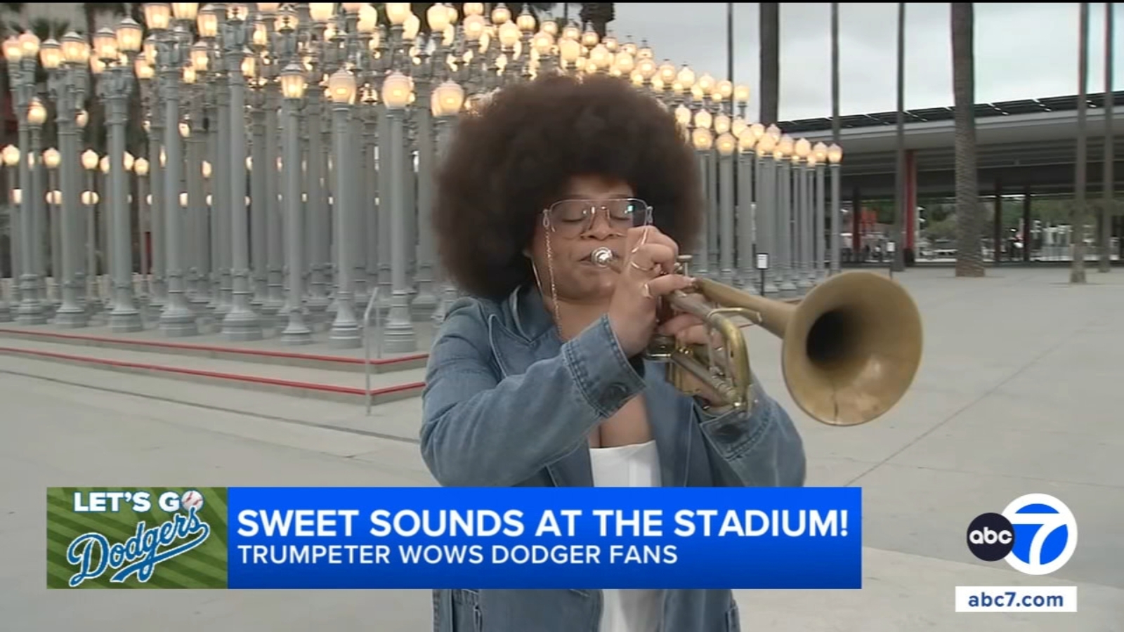 Trumpeter Tatiana Tate's surprise 'Narco' performance amps up fans during Edwin Diaz's Dodgers debut