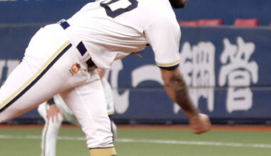 Orix Buffaloes starting pitcher Anderson Espinoza (Photo by Mei Fujita)