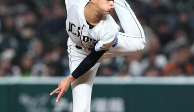 Yamato Fuji took the mound from the 8th inning (Photo by Miyoko Tonsho)