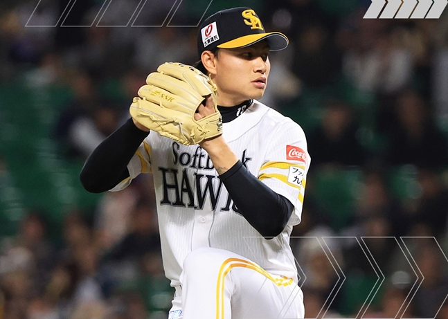 Shrush made his Japanese professional baseball debut on the 1st. /Photo = Softbank Hawks official SNS