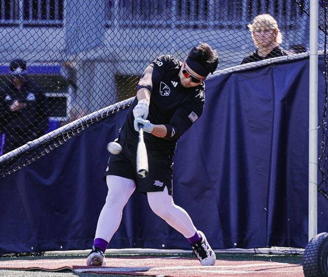 Seo-joon Oh during batting practice. /Photo=High Point University Official SNS