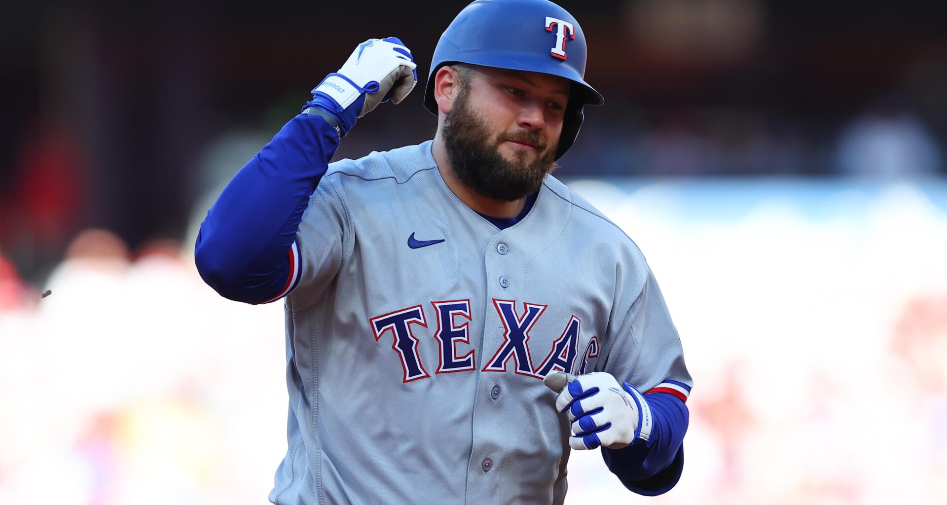 Rangers' Jake Burger Wears Red Contact Lenses to Help with Darkness in Trending MLB Video
