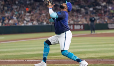 Diamondbacks put Carlos Santana on injured list with adductor strain, select Luken Baker