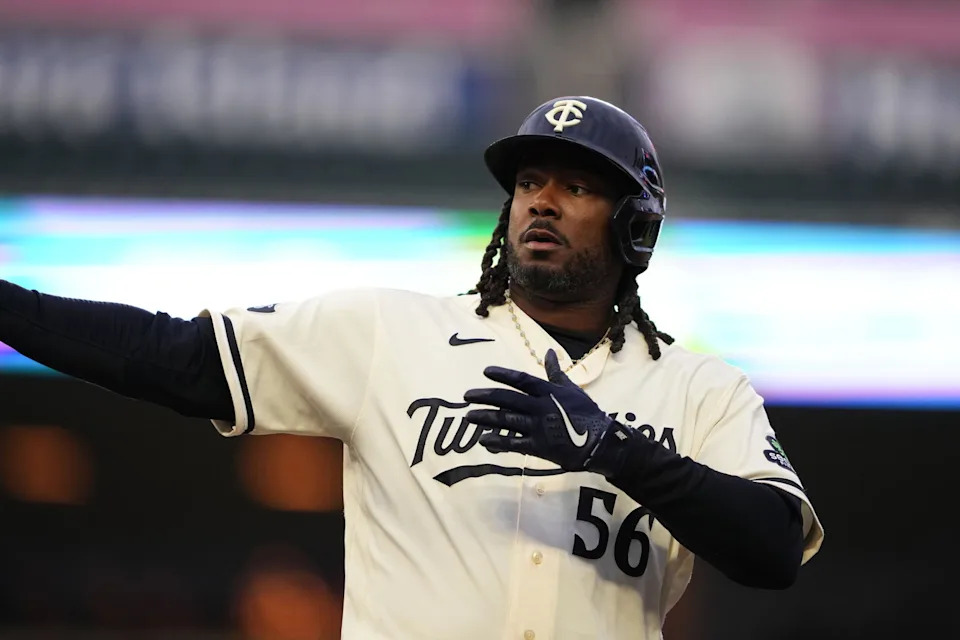 Minnesota Twins designated hitter Josh Bell (56). © Jordan Johnson-Imagn Images