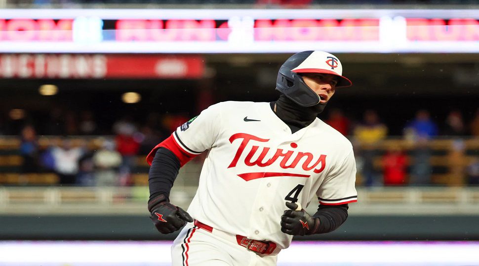 Minnesota Twins' Tristan Gray rounds the bases after hitting a grand slam during the seventh inning of a baseball game against the Tampa Bay Rays, Friday, April 3, 2026, in Minneapolis. (AP Photo/Ellen Schmidt)