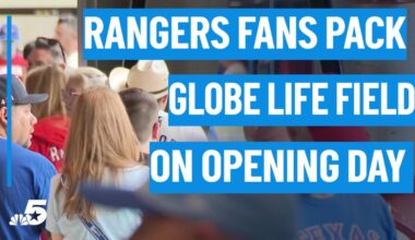 Texas Rangers home opener video shows Globe Life Field packed – NBC 5 Dallas-Fort Worth